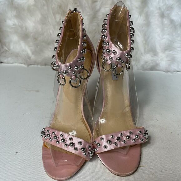 Cape Robin Suzzy 43 pink satin heels SZ10M - Picture 1 of 14